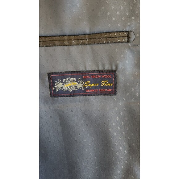 Mantoni Mens Blazer Sport Coat Charcoal Plaid  38R Super Fine Wool Jacket - Picture 3 of 13